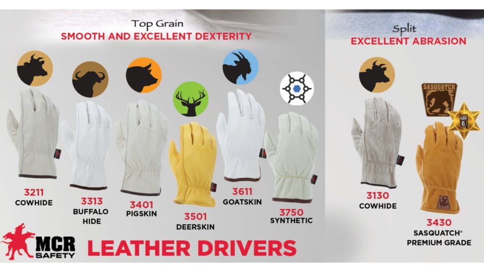 MCR Safety Sasquatch Leather Driver - 3430L