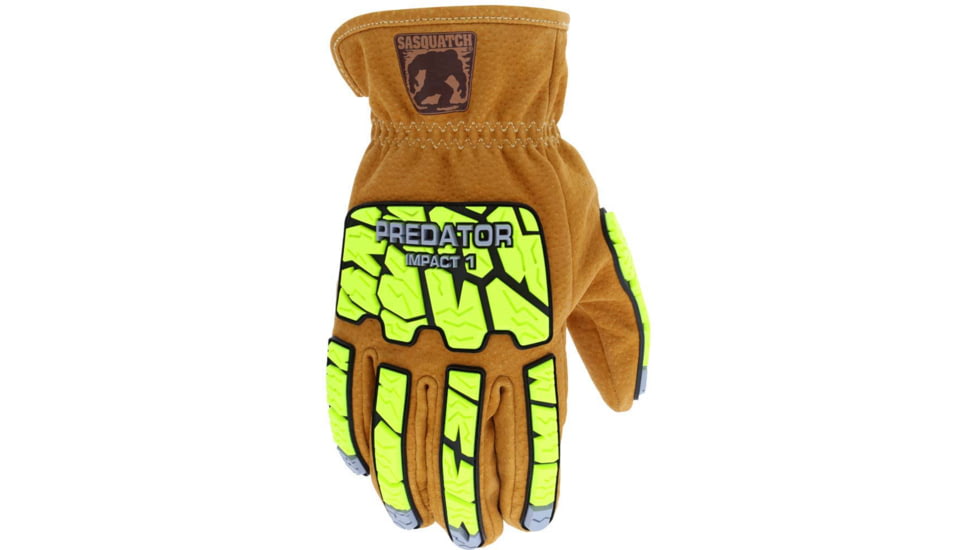 MCR Safety Predator Impact Mechanics Sasquatch Leather Driver Work Gloves, Large, PD3430L