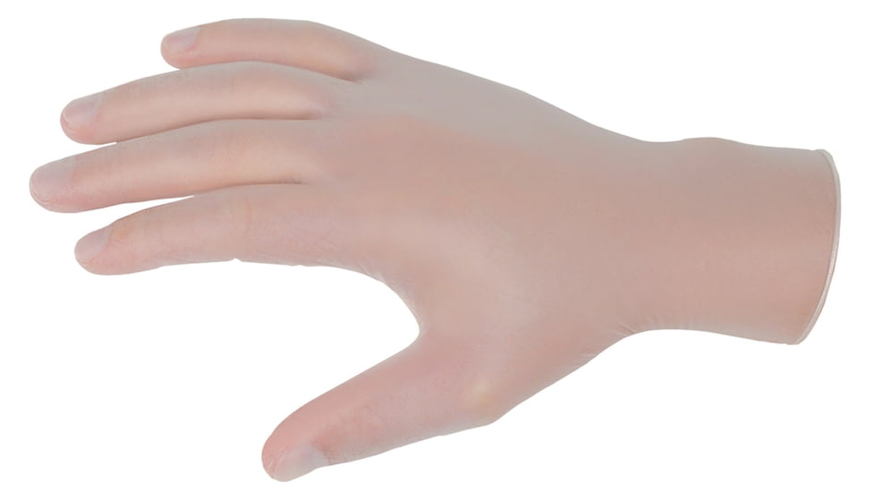 MCR Safety SensaTouch Disposable Vinyl Glove, Powder Free Industrial Food Service Grade, 9in Length, 3 mil Thickness, Clear, Large, 5014L