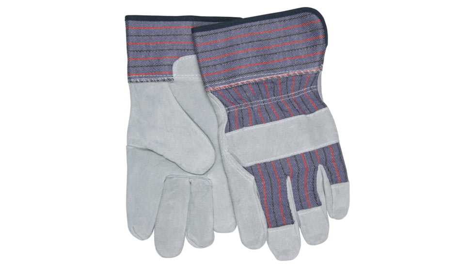 MCR Safety Split Leather Palm Work Gloves, Insulated, Lined with Thermosock, B Grade Shoulder Leather, 2.5in Rubberized Safety Cuff, Gray, Large, 1320L