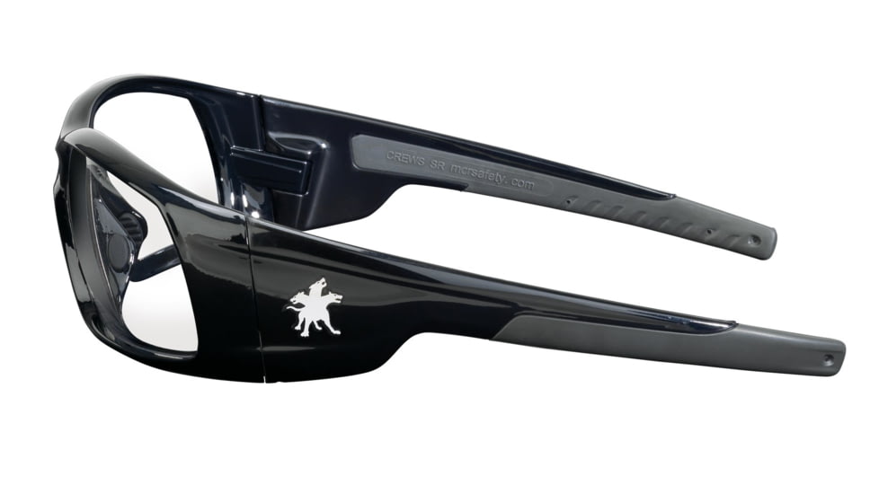 MCR Safety SR110 Swagger SR1 Series Safety Glasses, Soft Non-Slip Nose Piece and Temples, Clear, One Size, SR110