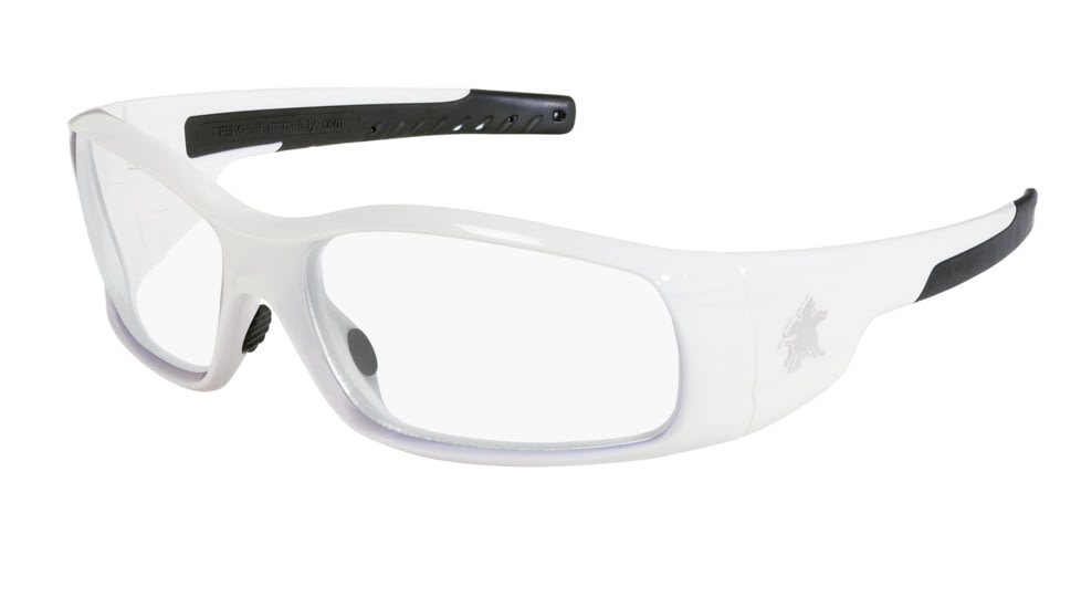 MCR Safety SR120 Swagger SR1 Series Safety Glasses, Soft Non-Slip Nose Piece and Temples, Clear, One Size, SR120