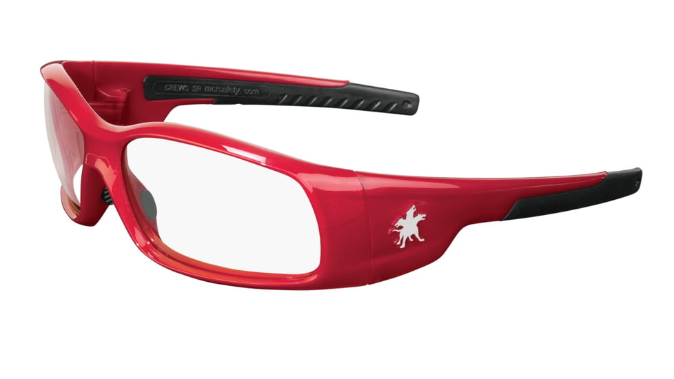 MCR Safety SR130 Swagger SR1 Series Safety Glasses, Soft Non-Slip Nose Piece and Temples, Clear, One Size, SR130