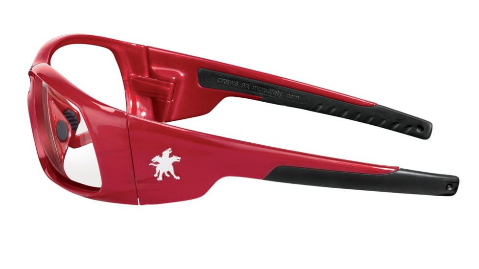 MCR Safety SR130 Swagger SR1 Series Safety Glasses, Soft Non-Slip Nose Piece and Temples, Clear, One Size, SR130