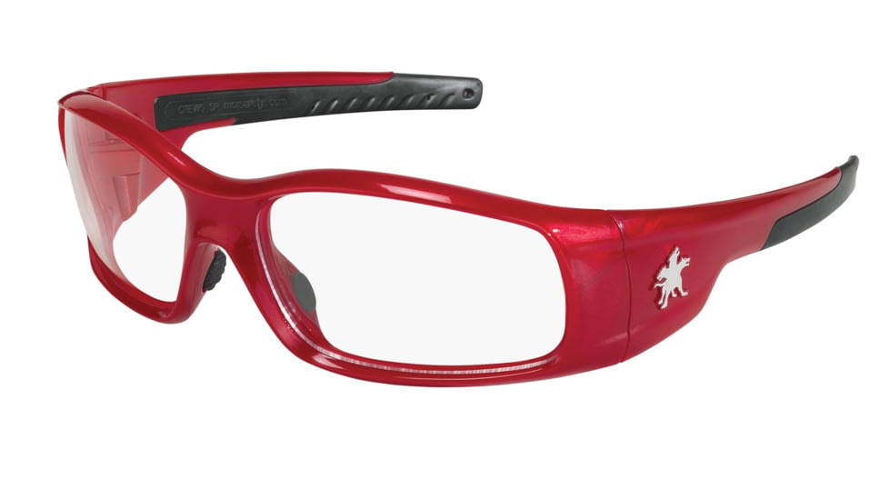 MCR Safety SR130 Swagger SR1 Series Safety Glasses, Soft Non-Slip Nose Piece and Temples, Clear, One Size, SR130