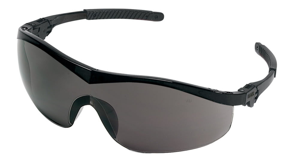 MCR Safety ST1 Series Safety Glasses with UV-AF Anti-Fog Lens Coating, Non-slip Temple Grips, Gray, One Size, ST112AF