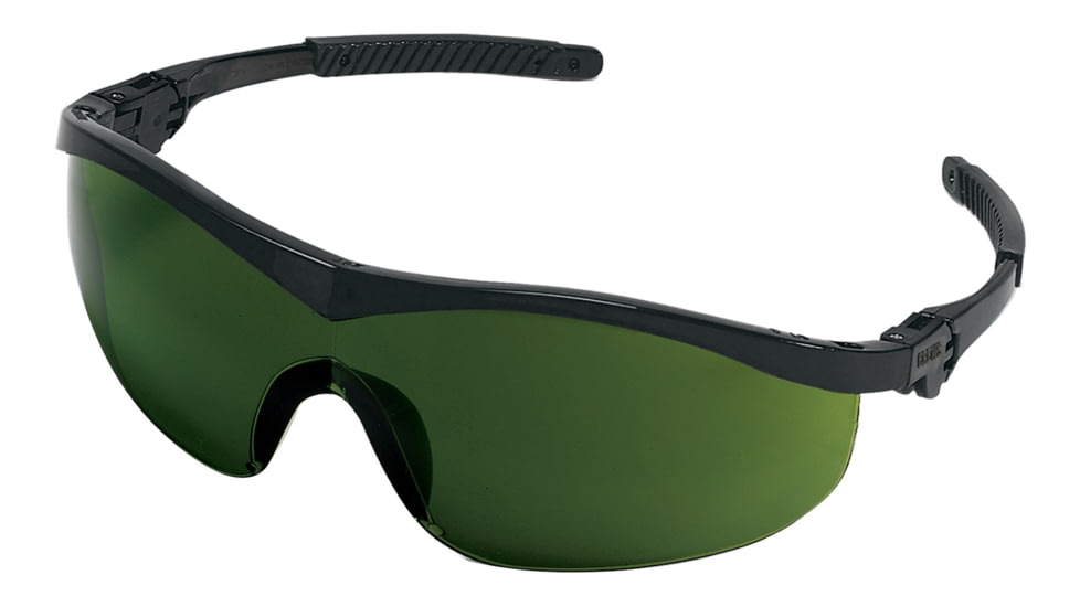MCR Safety ST1 Series Welding Filter Shade 3.0 Dark Safety Glasses, Non-Slip Temple Grips, Green Filter 3.0, One Size, ST1130