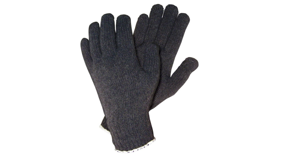 MCR Safety String Knit Work Gloves, 7 Gauge Heavy Weight, Cotton/Polyester, Hemmed Cuff, Black, Small, 9506SB