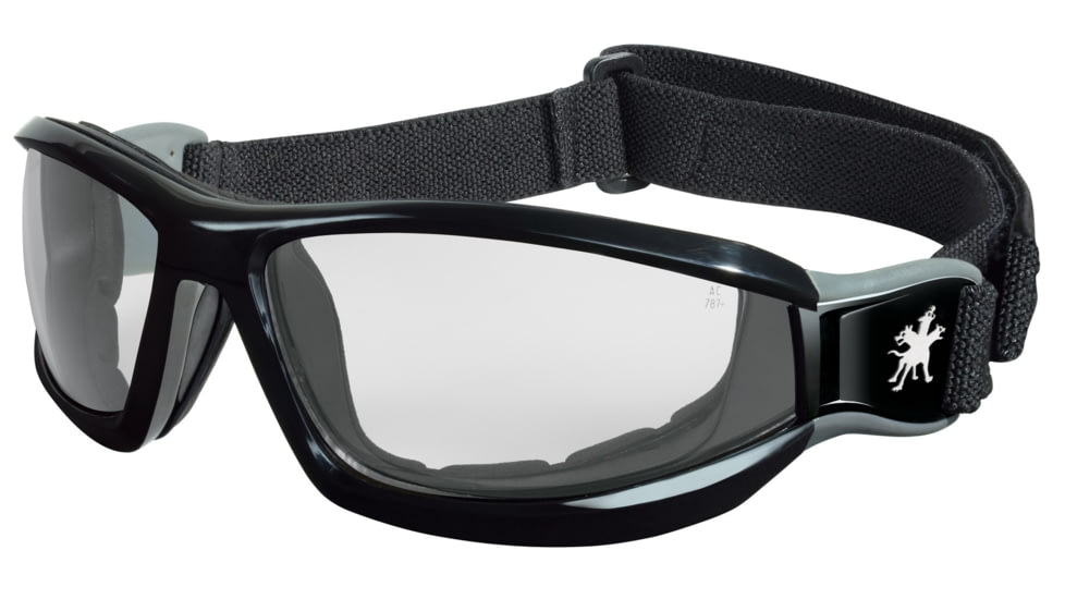 MCR Safety Swagger RP1 Series Safety Goggle, AV-AF Anti-Fog Coated Lenses, Foam Lined with Adjustable Strap, Clear, One Size, RP110AF