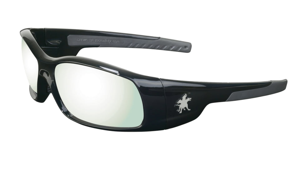 MCR Safety Swagger SR1 Series Safety Glasses with UV-AF Anti-Fog Coating, Soft Non-Slip Nose Piece and Temples, I/O Clear Mirror, One Size, SR119AF