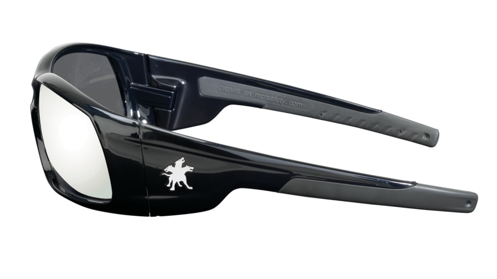 MCR Safety Swagger SR1 Series Safety Glasses with UV-AF Anti-Fog Coating, Soft Non-Slip Nose Piece and Temples, I/O Clear Mirror, One Size, SR119AF