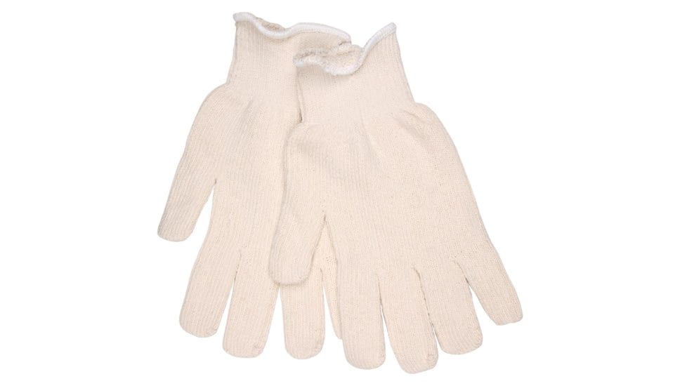 MCR Safety Terrycloth Work Gloves, 16oz Regular Weight Loop-in Fabric, Seamless and Reversible, Comfortable Continuous Knit Wrist, Natural, Large, 9410KM
