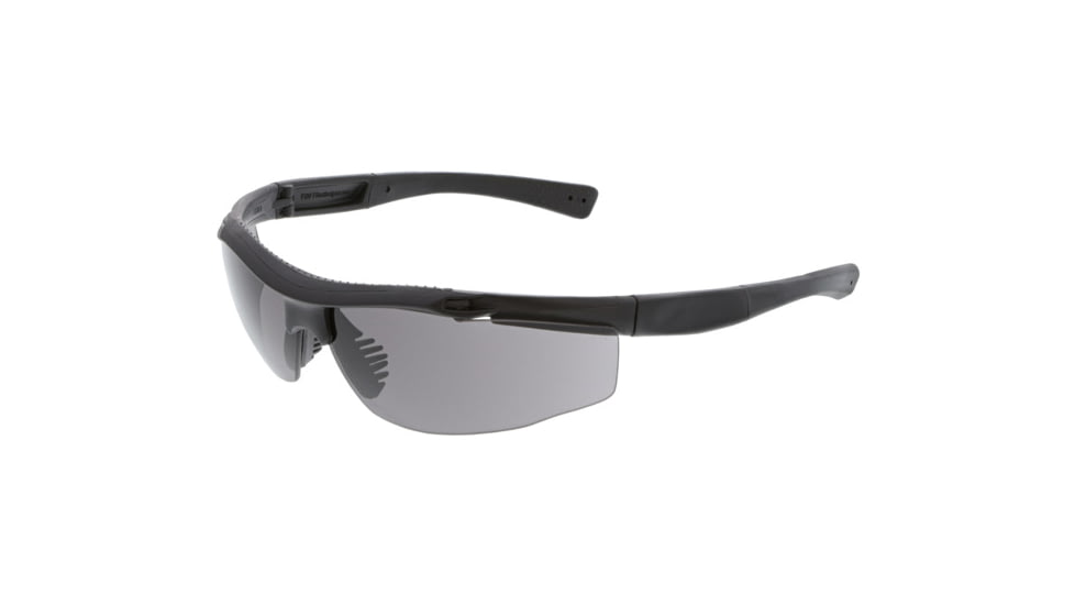 MCR Safety Tier1 T122 Tactical Gear Safety Glasses, Matte Black Frame, Grey MAX6 Superior Anti-Fog Lens, One Size, T12212P