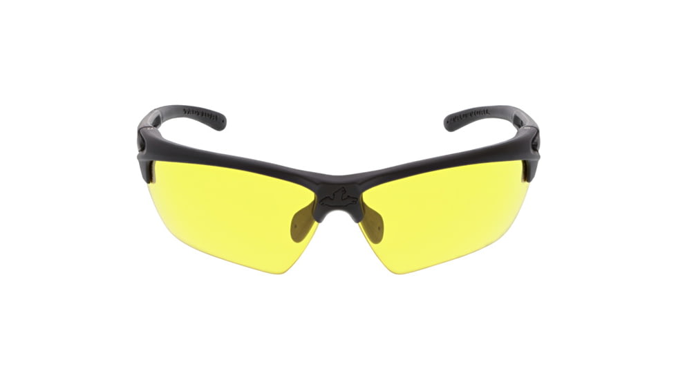 MCR Safety Tier1 T123 Tactical Gear Safety Glasses, Matte Black Frame, Amber MAX6 Superior Anti-Fog Lens, One Size, T12314P