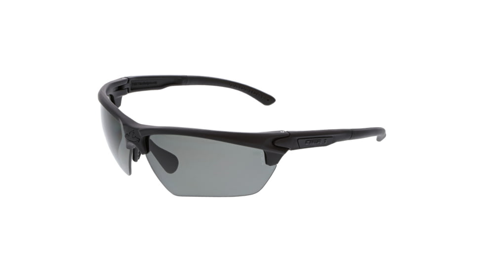 MCR Safety Tier1 T123 Tactical Gear Safety Glasses, Matte Black Frame, Gray MAX6 Superior Anti-Fog Lens, One Size, T12312P