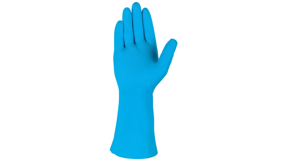 MCR Safety Unlined Nitrile Gloves, 12in Length, 8 mil Thickness, Industrial Grade, Blue, Large, 5300L