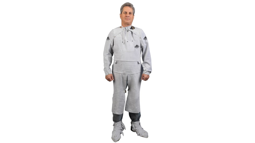 MCR Safety Welding Leather Sleeve with Snaps, 23in, Gray, One Size, 38423MW