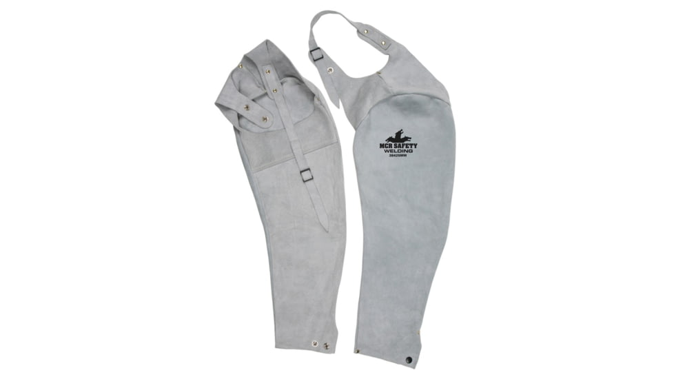 MCR Safety Welding Leather Sleeve with Snaps, 25in, Gray, One Size, 38425MW