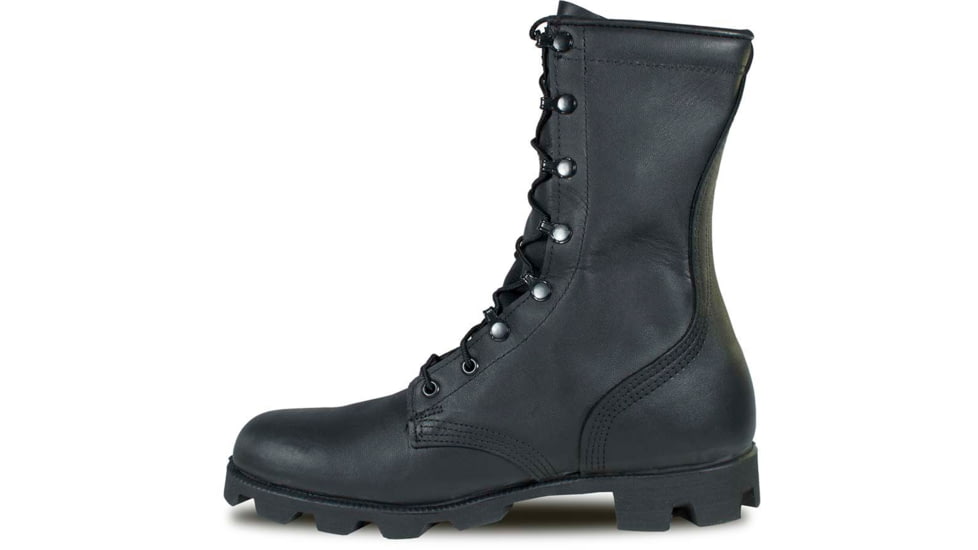 McRae Footwear All-Leather Vulcanized Combat Boot w/ Panama Outsole - Mens, Black, 12, 6189-12