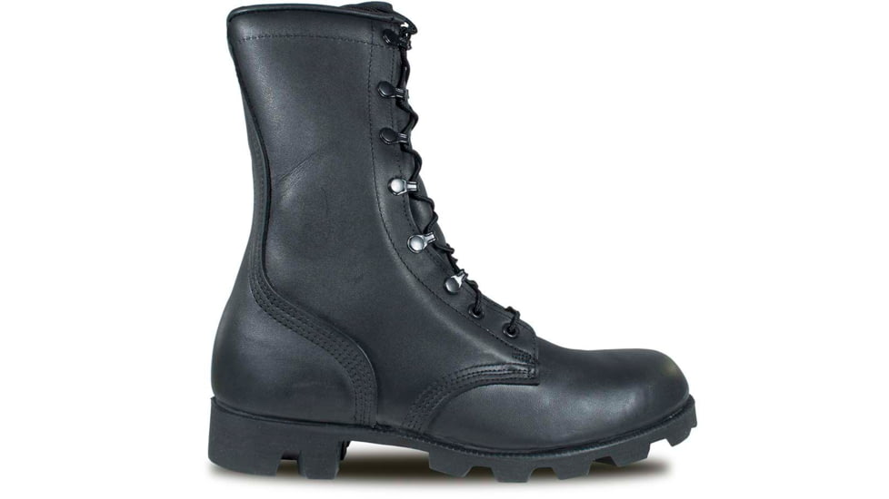 McRae Footwear All-Leather Vulcanized Combat Boot w/ Panama Outsole - Mens, Black, 12, 6189-12