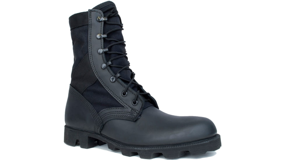 McRae Footwear Hot Weather All Black Jungle Boot w/ Panama Sole, Black, 10.5, 9189-10.5
