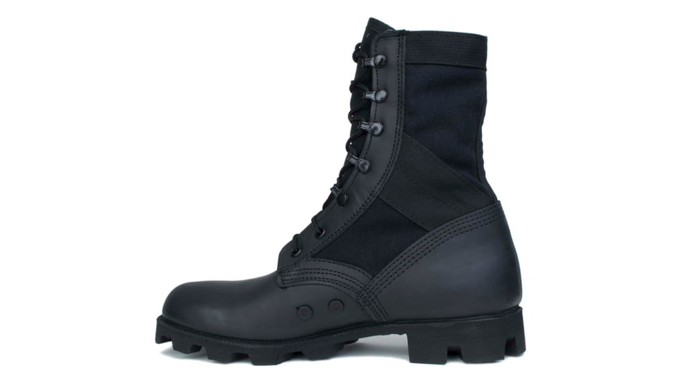 McRae Footwear Hot Weather All Black Jungle Boot w/ Panama Sole, Black, 10.5, 9189-10.5
