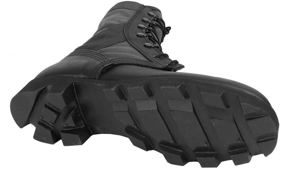 McRae Footwear Hot Weather All Black Jungle Boot w/ Panama Sole, Black, 10.5, 9189-10.5