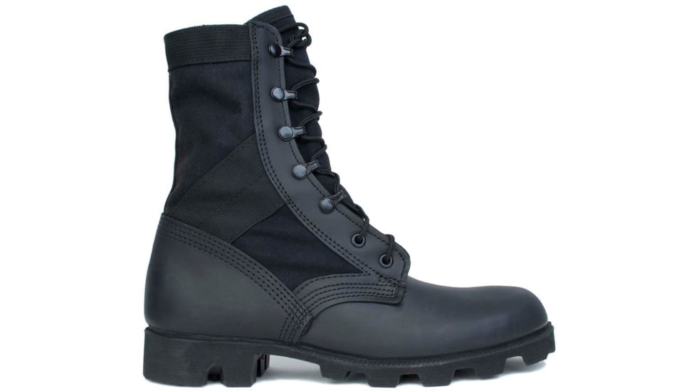 McRae Footwear Hot Weather All Black Jungle Boot w/ Panama Sole, Black, 10.5, 9189-10.5