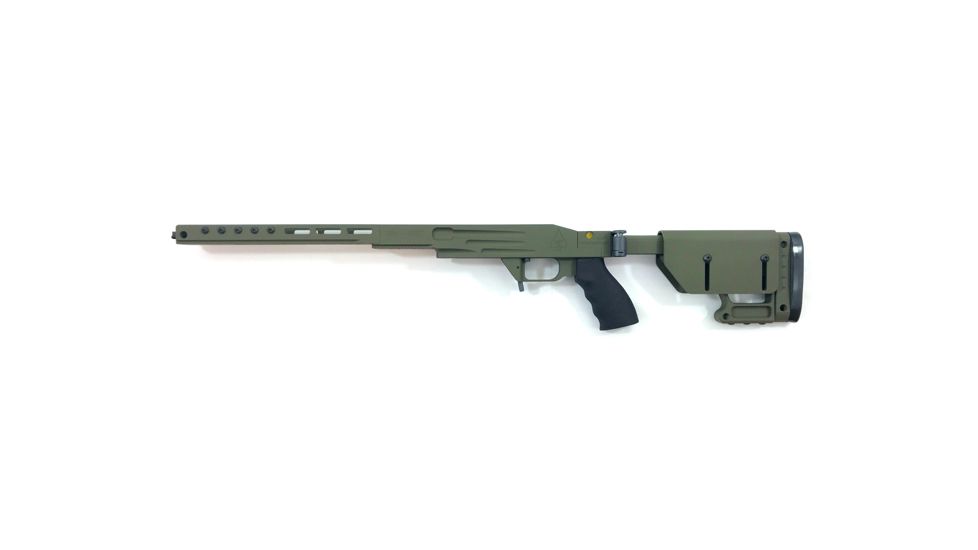 McRees Precision G10 Competition Stock System, REM700, Short Action, Side Folder, Right Hand, OD Green, R700-SA-G10-RH-FLD-ODG
