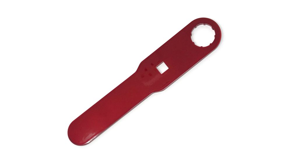 McRees Precision Savage Barrel Nut Wrench, Square Notch, Stainless Steel, Candy Red, MMS-BNW-S-SQ-RED
