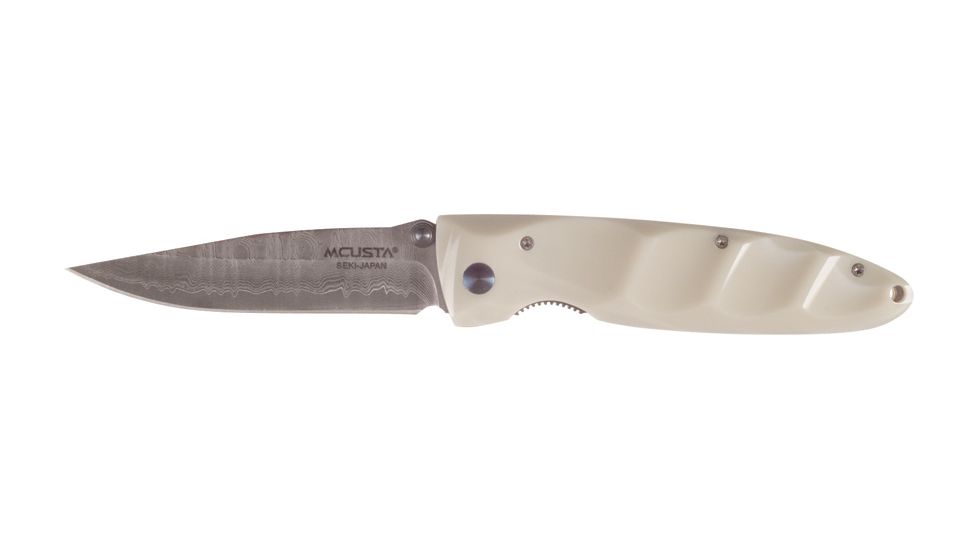 MCUSTA Damascus Basic Folder Knife, 4.25in. Closed MCU15D