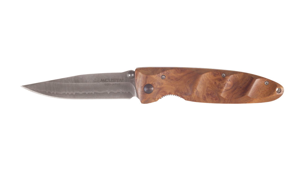 MCUSTA Damascus Basic Folder Knife, 4.25in. Closed MCU16D