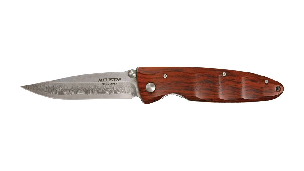 MCUSTA Damascus Basic Folder Knife, 4.25in. Closed MCU24D