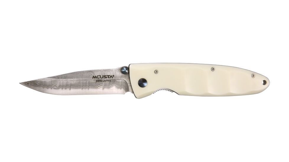 MCUSTA Damascus Basic Folder Knife, 4.25in. Closed MCU25D