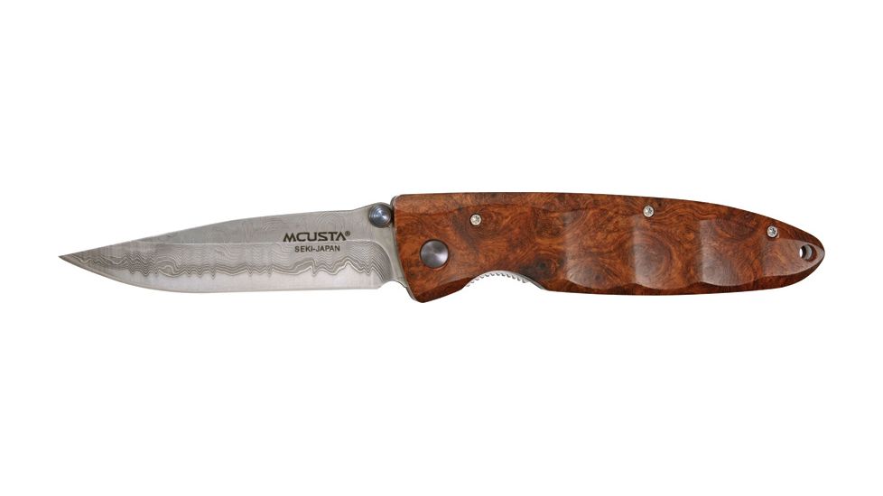 MCUSTA Damascus Basic Folder Knife, 4.25in. Closed MCU26D