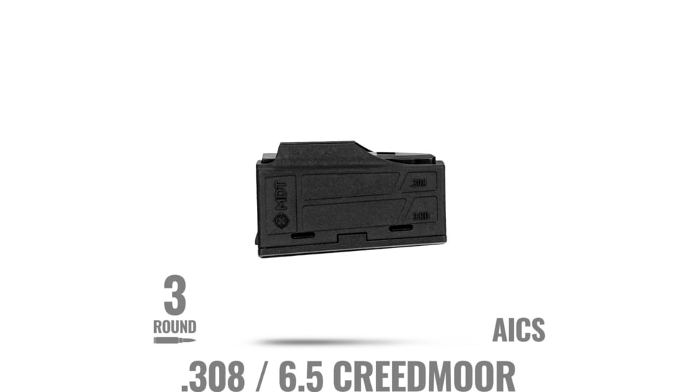 MDT 105089BLK AICS Magazine 3rd Flush Fit 308/6.5 Creedmoor