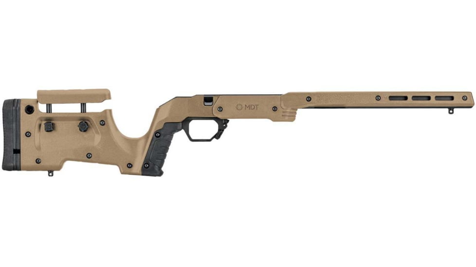 MDT XRS, Rifle Chassis, Ruger American Short Action, Matte Finish, Flat Dark Earth, 105345-FDE