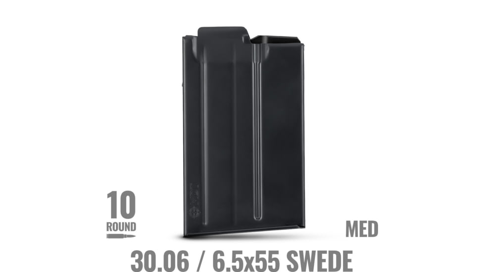 MDT 30.06/6.5X55 SWEDE/6.5-284 10 Round Rifle Magazine, Black, 104733-BLK-10RD