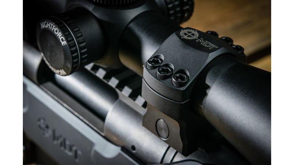 MDT 30mm Elite Scope Ring, 0.820 inch, Low,  No Bubble Level, Black 102708-BLK