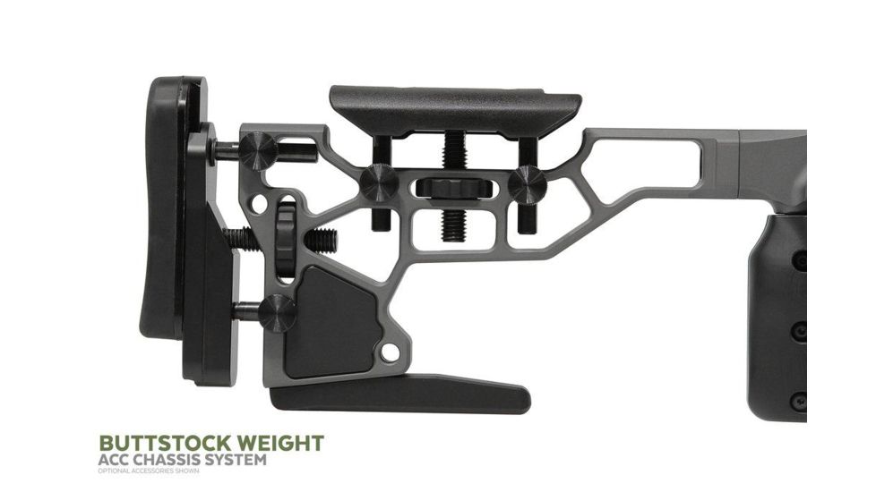 MDT ACC Chassis System, CZ 455 - 22LR / 17HMR, Right Position, Cerakote Tactical Grey, 104305-GRY