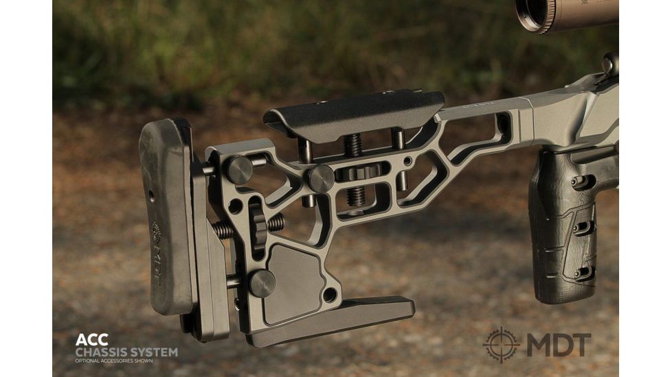 MDT ACC Chassis System, CZ 455 - 22LR / 17HMR, Right Position, Cerakote Tactical Grey, 104305-GRY