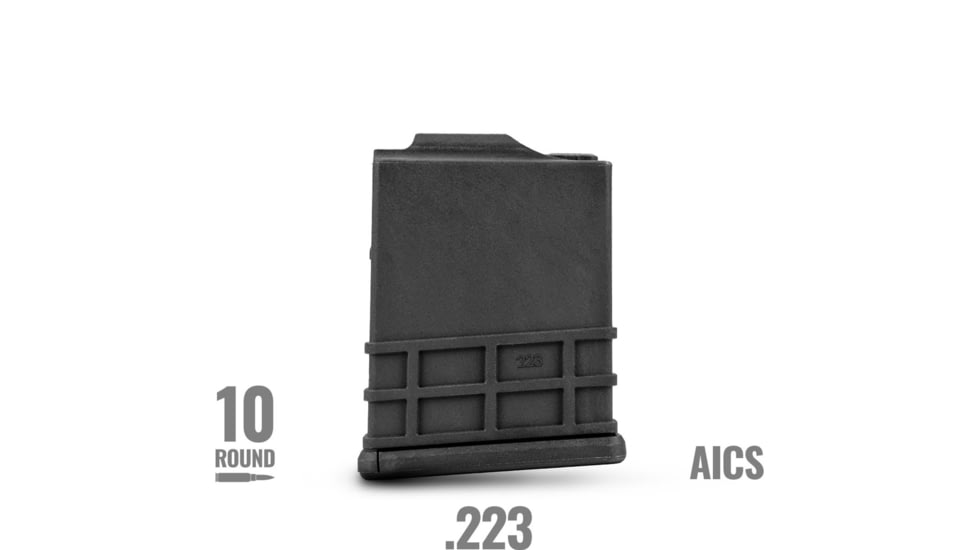 MDT Detachable Box Magazine, Polymer, .223, 10-Round, Black, 102231-BLK