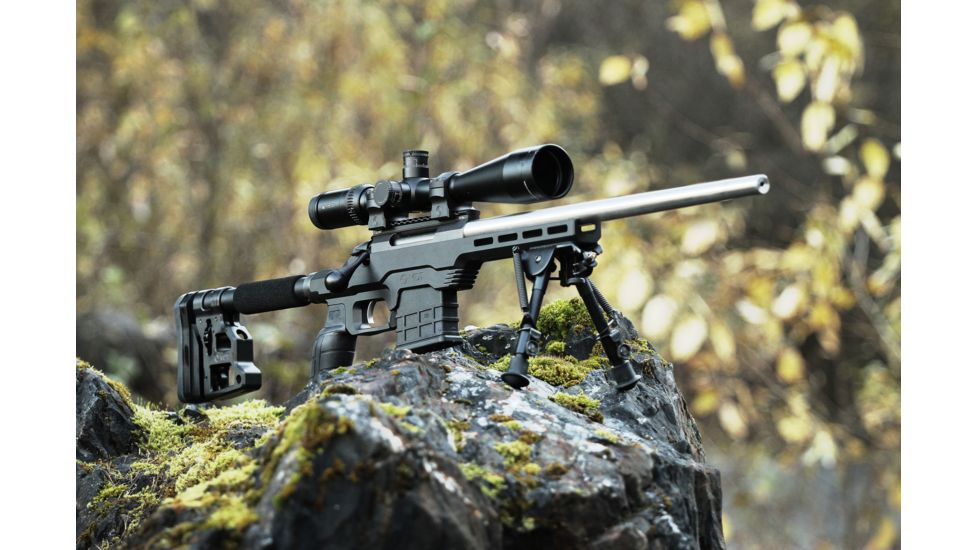 MDT LSS Gen 2 Chassis System Rimfire, Ruger American - 22LR / 17HMR, Right Position, Cerakote Black, 104289-BLK