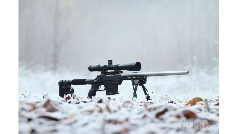 MDT LSS Gen 2 Chassis System Rimfire, Ruger American - 22LR / 17HMR, Right Position, Cerakote Black, 104289-BLK