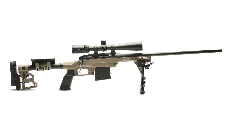 MDT LSS Gen 2 Chassis System, Howa 1500 / Weatherby Vanguard, Short Action, Requires MDT Polymer or Poly Metal Magazine, Right Position, Cerakote FDE, 104159-FDE