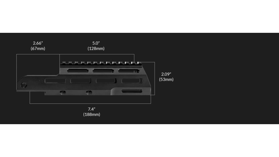 MDT LSS Gen3 Full Rail M-LOK Rifle Forend, Black, 8in, 114978-BLK