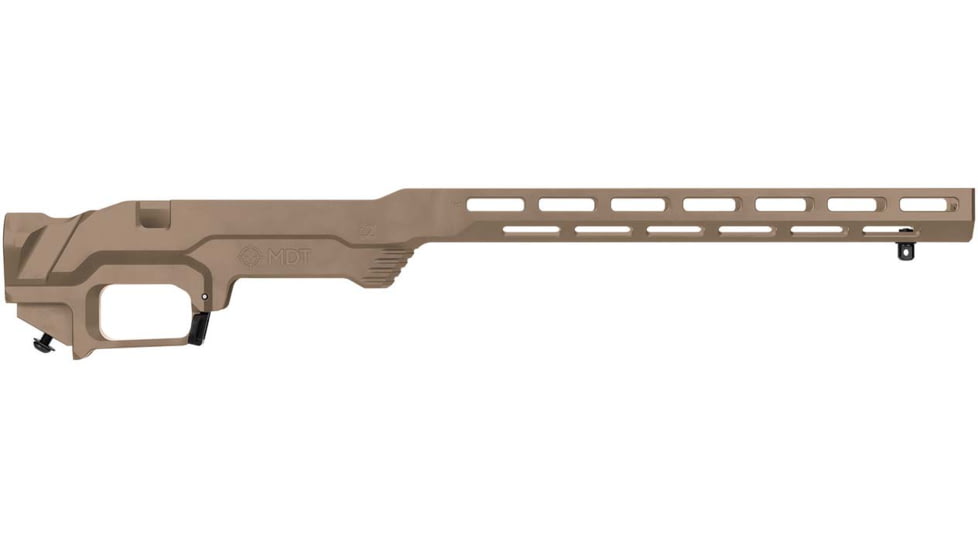 DEMO, MDT LSS-XL Gen2 Chassis System, Remington Model 700, Short Action, Carbine Interface, M-LOK, FDE, 103098-FDE