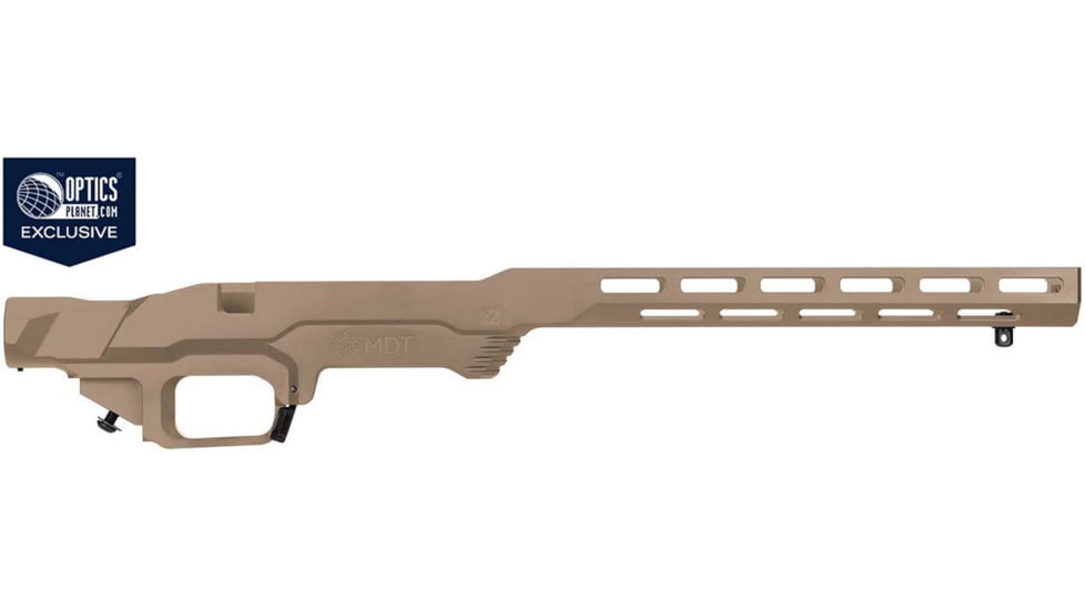 DEMO, MDT LSS-XL Gen2 Chassis System, Remington Model 700, Short Action, Carbine Interface, M-LOK, FDE, 103098-FDE