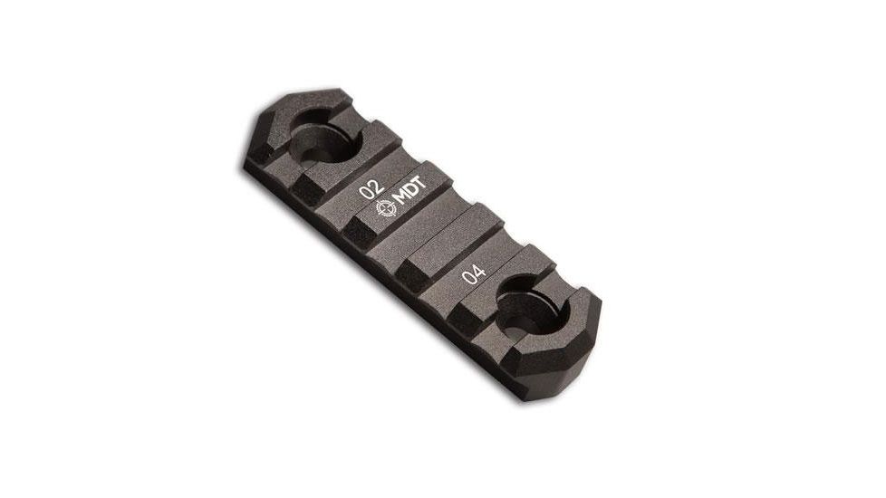MDT M-LOK Picatinny Rail, 5 Slots, 2.5 inch, Black 103150-BLK