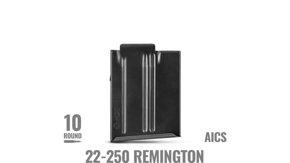 MDT Metal .22-250 Caliber 10-Round Rifle Magazine, Black, 107800-BLK-10RD
